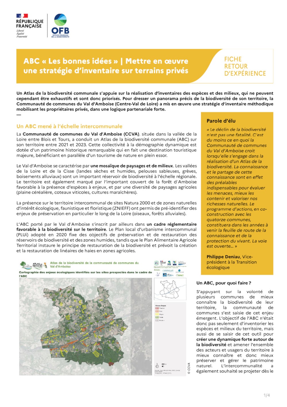 Couverture de Mettre en œuvre une stratégie d’inventaire sur terrains privés - ABC, les bonnes idées (Fiche retour d'expérience, OFB, 2025)