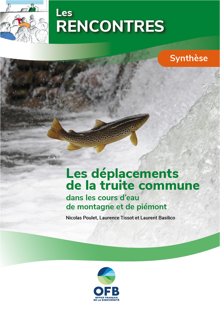 Couverture - Les déplacements de la truite commune dans les cours d’eau de montagne et de piémont (OFB, Les Rencontres-synthèse, 2025)