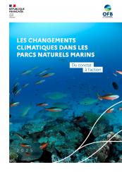 Couverture du document : Les changements climatiques dans les PNM (OFB, 2025)