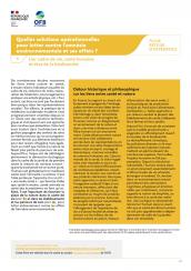 Couverture de Quelles solutions opérationnelles pour lutter contre l’amnésie environnementale et ses effets ? 1 - Lier cadre de vie, santé humaine et état de la biodiversité (OFB, 2025)