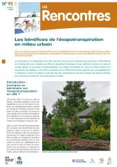Couverture du Rencontres n°95 sur les bénéfices de l'évapotranspiration en milieu urbain (OFB, 2025)