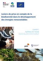 Couverture de l'étude Leviers de prise en compte de la biodiversité dans le développement des énergies renouvelables (2023)