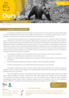Couverture du rapport annuel Ours infos 2024 (avril 2025, réseau Ours brun, OFB)