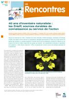 Couverture du Rencontres 92 de l'OFB en 2024 sur le colloque des 40ans ZNIEFF